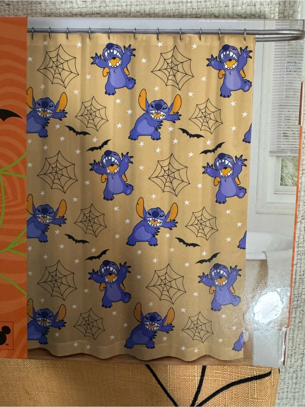 Disney Halloween 13 pcs Stitch Shower Curtain Set